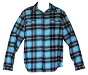 Image of Heavy Bay Flannel Shirt - Black Grey Blue