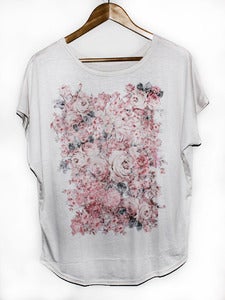 Rose print tee