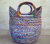 Image of Recycled Bolga Basket Large