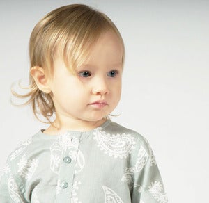 Image of Mint-Ash Paisley Kurta Shirt