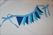 Image of blue pennant bunting