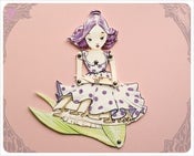 Image of Mermaid Paper Doll handmade by the Filigree