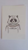 Image of Racoon postcard