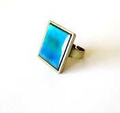 Image of Shades of Blue enamel ring