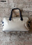 Image of Canvas/Navy Leather Holdall