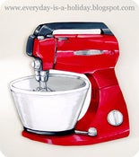 Image of JUMBO Red Vintage Mixer wood diecut