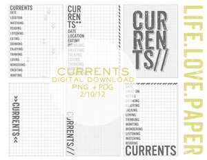 Image of Currents Project Life Journaling Cards Digital Dowload
