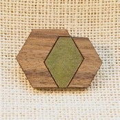 Image of Hexagon Brooch- 4 colours