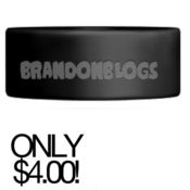 Image of BRANDONBLOGS BLACK WRIST BAND 