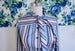 Image of Red, white, blue & tan striped Secretary Dress