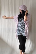 Image of Pink Mixed Knit Bubble/Balloon Sleeve Knit Cardigan/Jacket