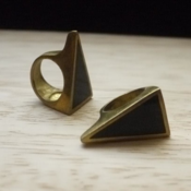 Image of Brass triangle ring