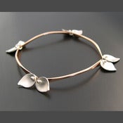 Image of Bamboo Bracelet - Small Leaves - Rose Gold Filled