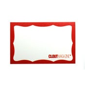 Image of CLOUT Magazine Red Border Sticker (25 - 2.25 x 3.5")