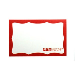 Image of CLOUT Magazine Red Border Sticker (25 - 2.25 x 3.5")