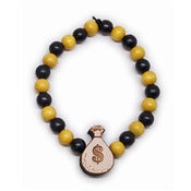 Image of GOOD WOOD - MONEYBAG BRACELET (BLACK)