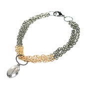 Image of linea necklace: smoky/gold
