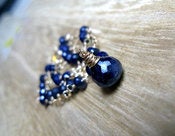 Image of Navy Sapphire Necklace in 14kt Gold Filled Wire
