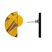 Image of Wooden duo semi circle etched studs ( various colours) 