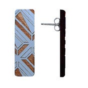 Image of Linear etched rectangle tile stud 