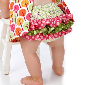 Image of Ruffled Diaper Cover Pattern newborn-24 months - Downloadable Sewing Pattern