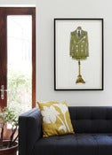 Image of Unframed Green Brooks Brothers Suit