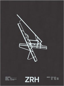 Image of ZRH: Zurich Airport Screenprint