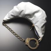 Image of Barfly: White Patent w/ Gold 