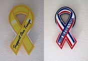 Image of SUPPORT - GOD BLESS the USA 12.5 inch Painted/Wooden Support Ribbon