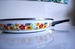 Image of Vintage Enamel Pan with Flowers 