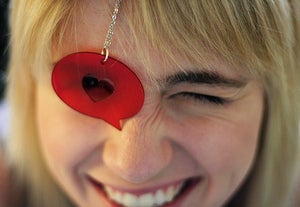 Image of Vinyl Necklace Red