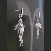 Image of Fuchsia Earrings Sterling Large