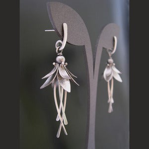 Image of Fuchsia Earrings Sterling Large