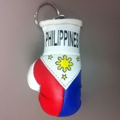 Image of Philippines Boxing Glove Keychain - Real Leather