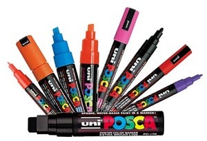 Image of POSCA BROAD CHISEL TIP