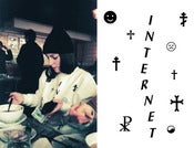 Image of ☻ ♱ ☨ ☧ INTERNET ☦ ☹ ✝ ♰ ☯ white sweatshirt