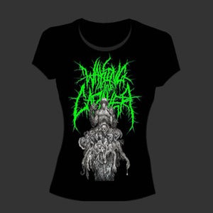 Image of Waking The Cadaver "Bodystack" Girls T shirt green