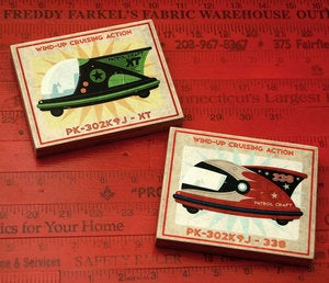 Image of Rocket Racer Art Blocks - Set of Two - 4 in x 5 in