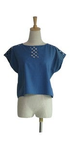 Image of Peekaboo Weaved Blouse