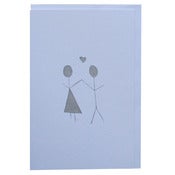 Image of card - girl boy heart