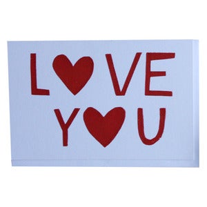 Image of card - hearts love you