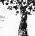 Image of 5x7 Black and white Giclee Fine Art Sketch of Tree and Stars