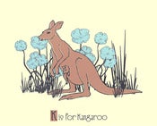 Image of K is for Kangaroo Alphabet Print