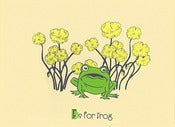 Image of F is for Frog Alphabet Print