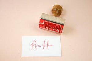 Image of Flower child name rubber stamp