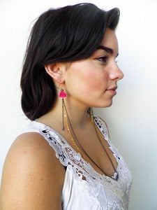 Image of Rose Necklace-Earrings