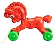 Image of Pull Along Horse Red