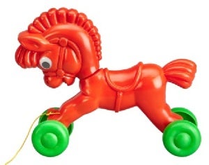 Image of Pull Along Horse Red