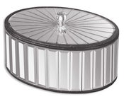 Image of Beveled Mirrored Oval Box