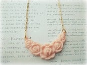 Image of Coral Floral V Necklace